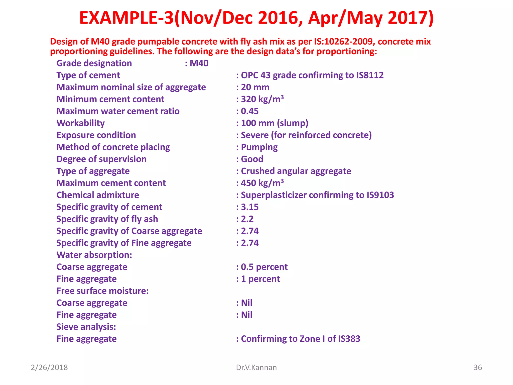 Proportioning of concrete mix | PPTX