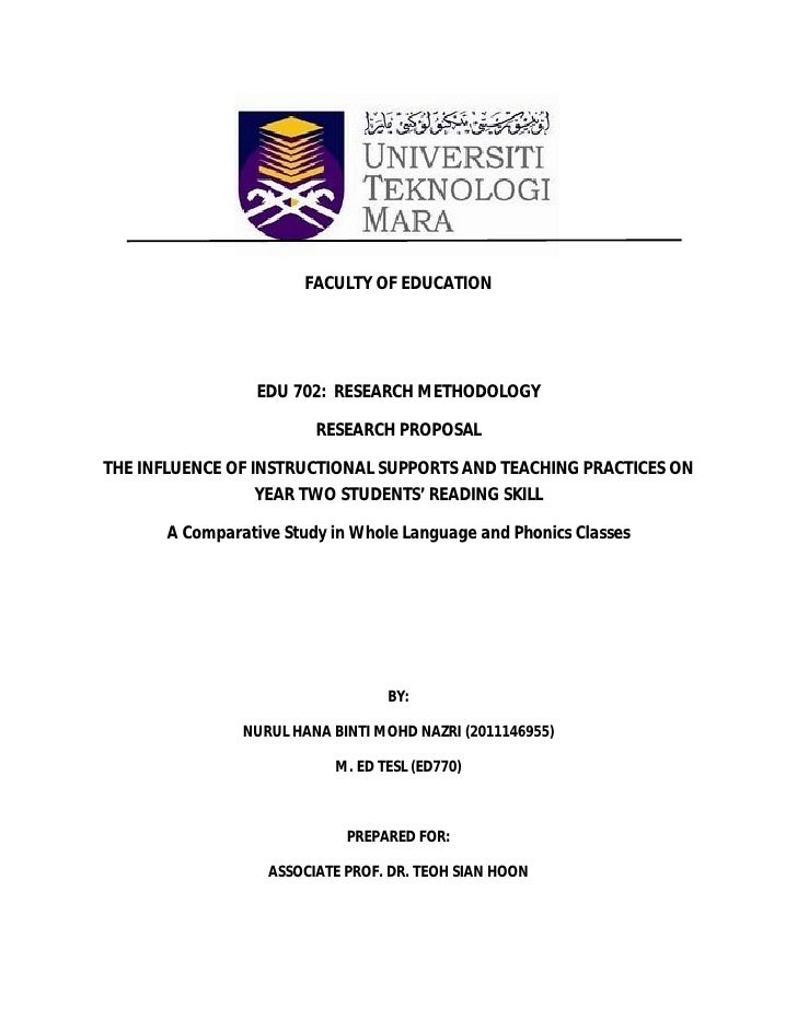 Format proposal master uitm research proposal