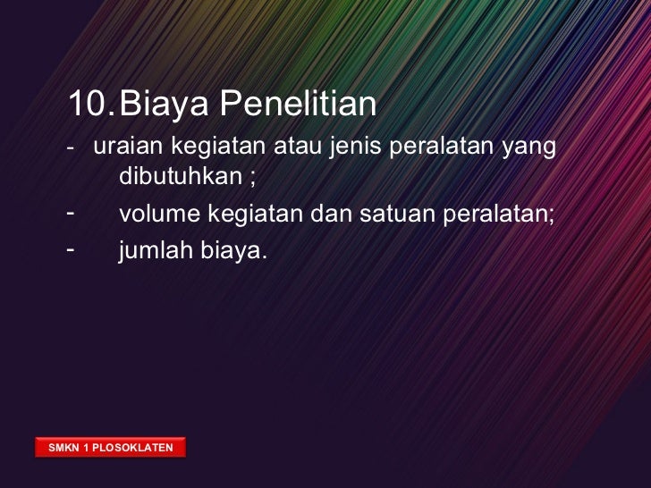 Materi Pelajaran Bahasa Indonesia: Proposal