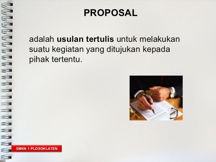 Materi Pelajaran Bahasa Indonesia: Proposal