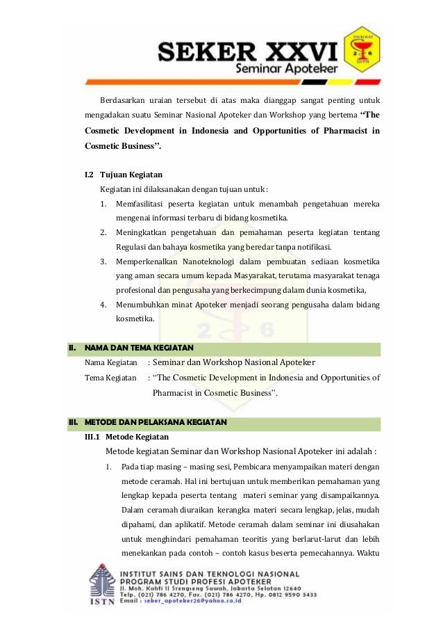 Proposal Seminar Workshop Apoteker