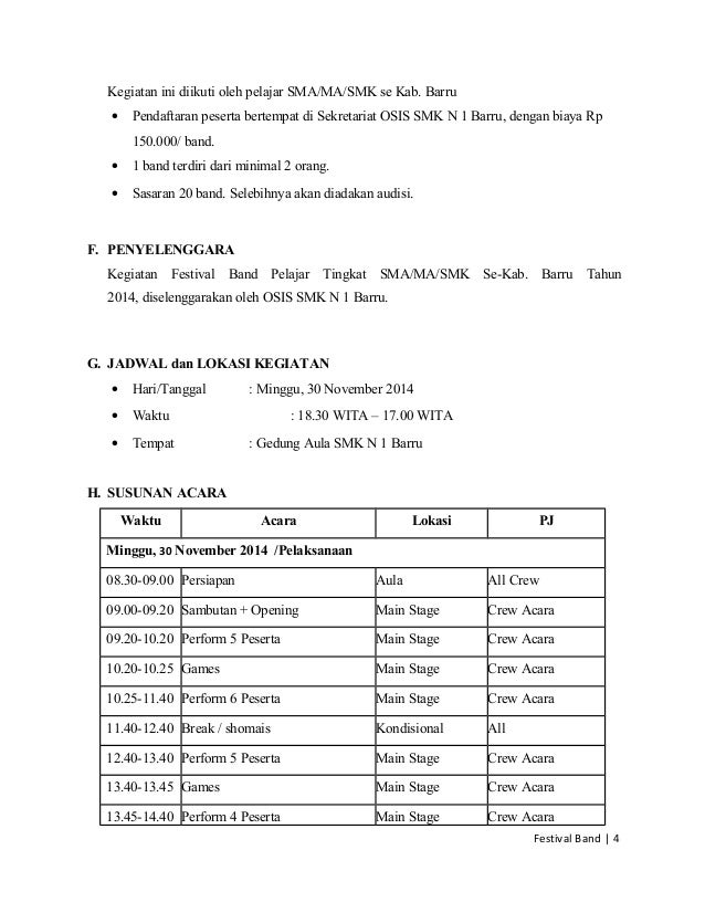 10+ Susunan acara festival musik info