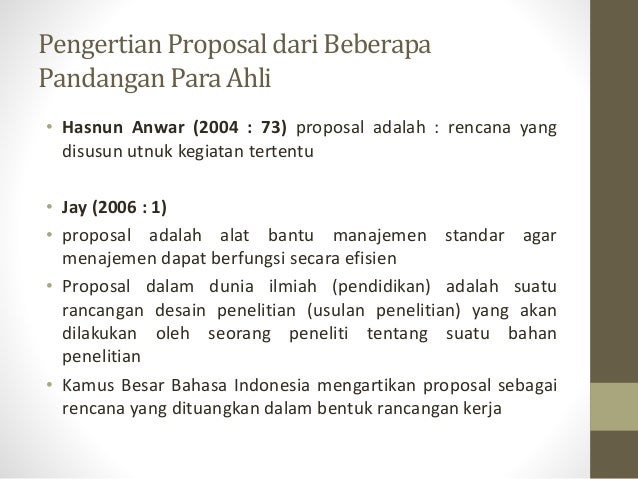 Proposal