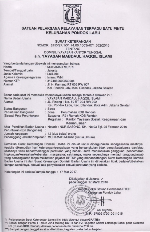 Contoh Proposal Pembangunan Pondok Pesantren Salafi Barisan Contoh