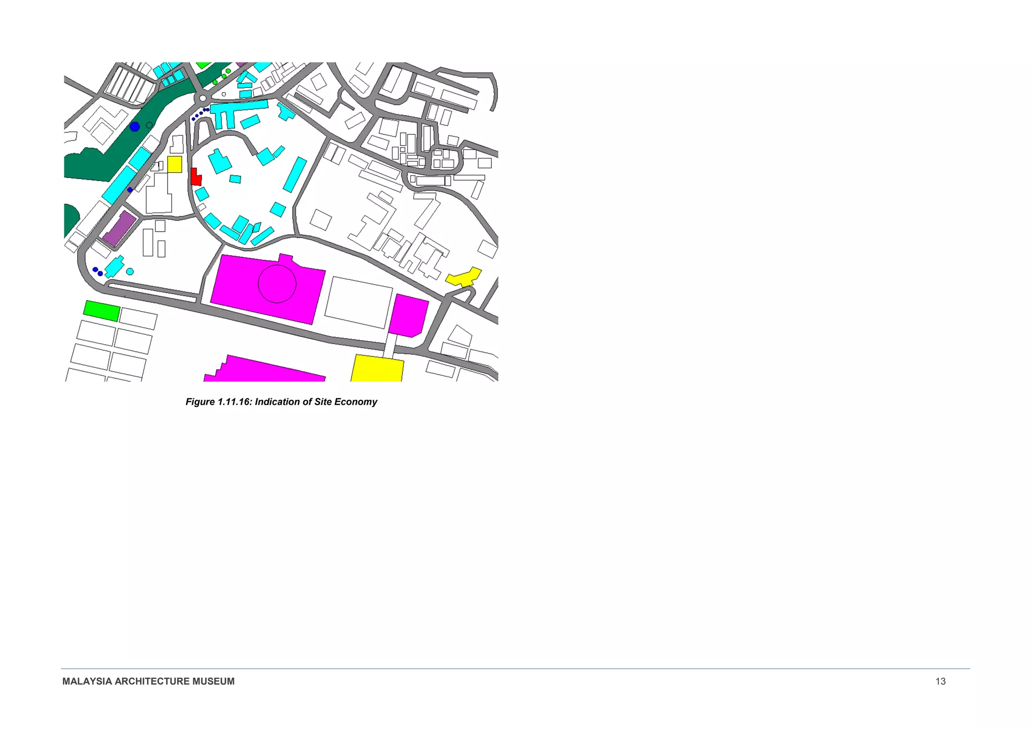 MALAYSIA ARCHITECTURE MUSEUM 13
Figure 1.11.16: Indication of Site Economy
 
