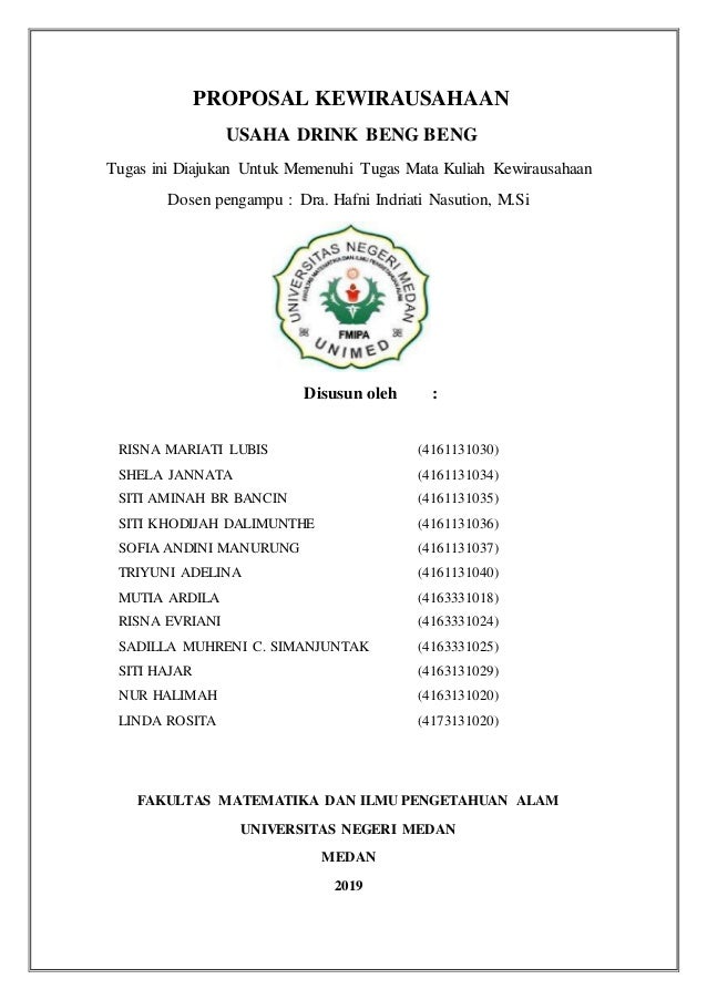 Proposal Perencanaan Tulisan