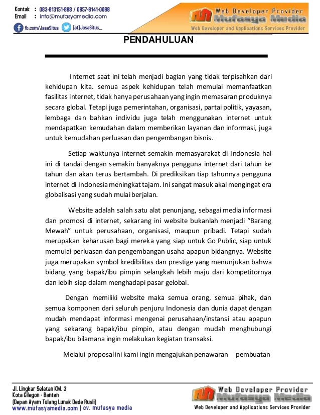 Proposal Jasa Pembuatan Website Instansi Pemerintah Mufasyamedia Com