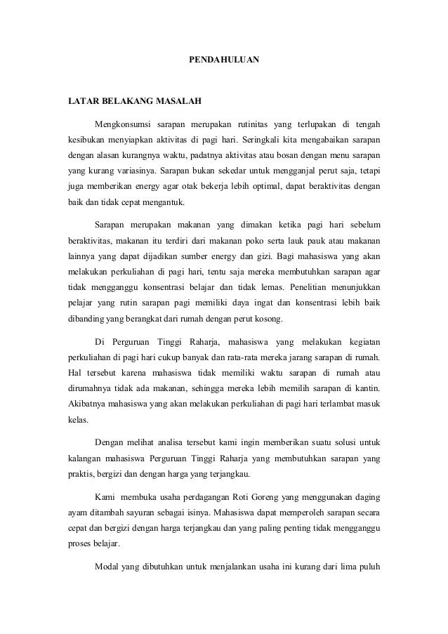 Makalah Rencana Usaha