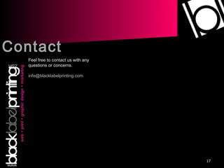 Contact Feel free to contact us with any questions or concerns. [email_address] 
