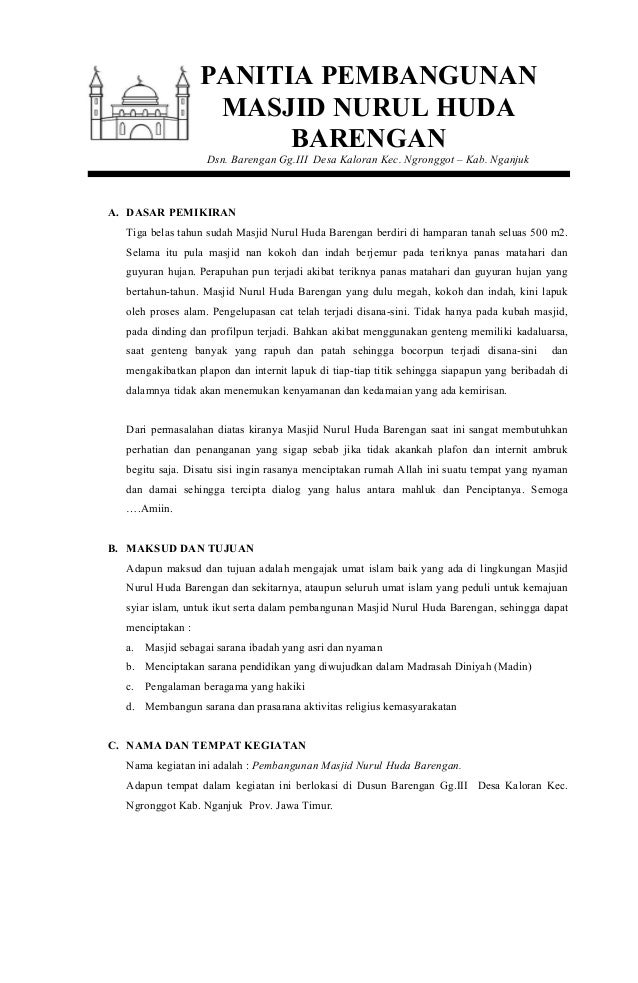 Proposal Masjid Nurul Huda