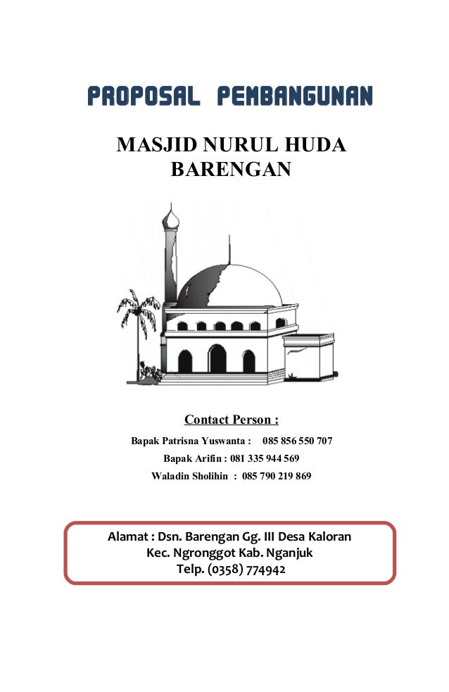 Contoh Cover Proposal Masjid - Lauras Stekkie