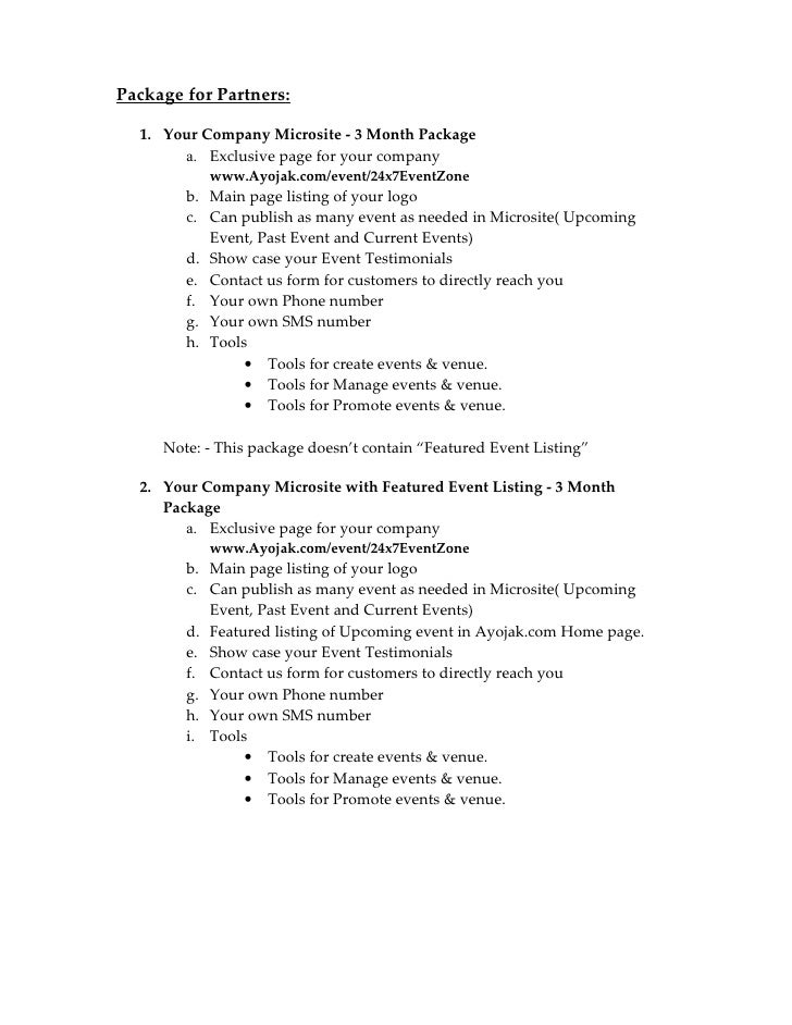 event management proposal