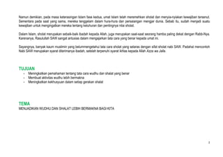 Membuat aktivitas wudhu lebih bermakna