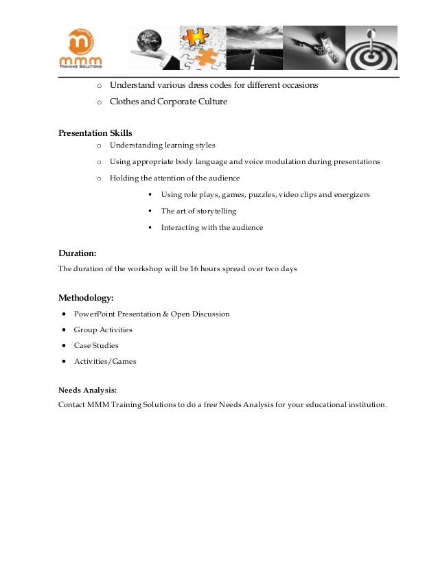 soft skills training proposal sample