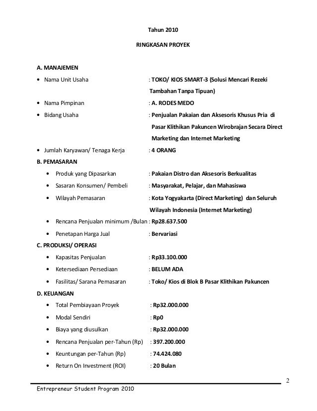 Contoh Proposal Usaha Online Shop Kosmetik Pdf Galeri Sampul