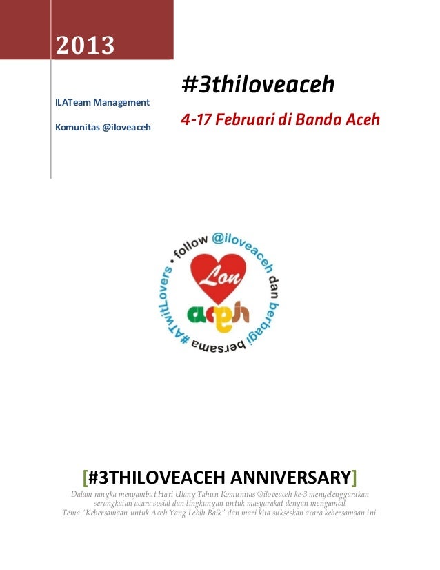 Proposal 3thiloveaceh Partnership