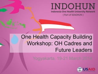 One Health Capacity Building
Workshop: OH Cadres and
Future Leaders
Yogyakarta, 19-21 March 2014
 
