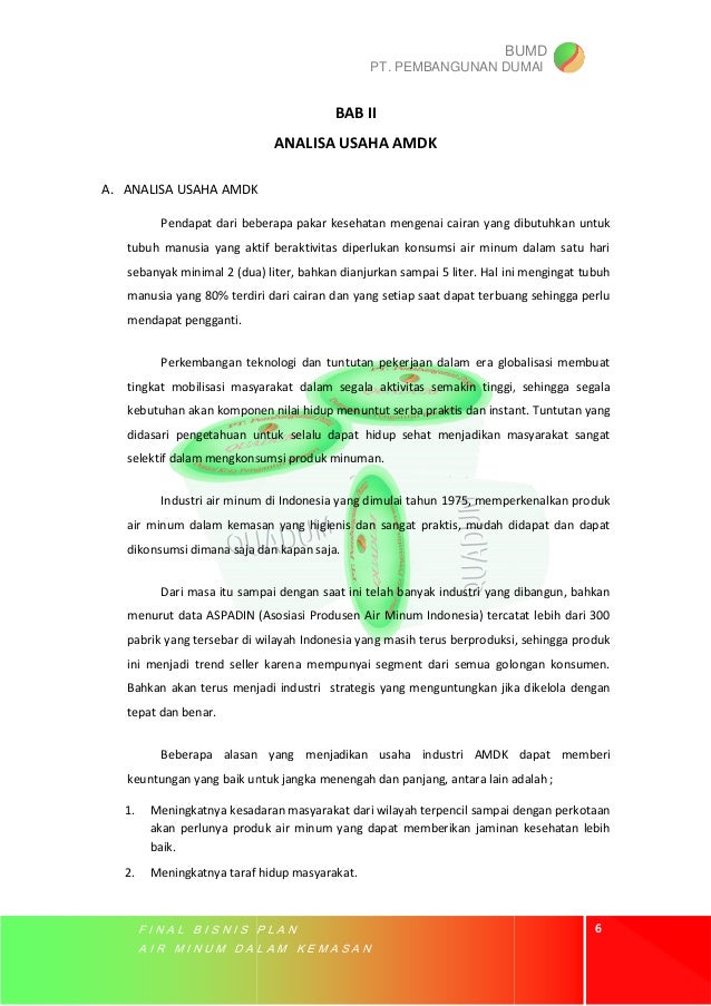 Proposal Air Minum Dalam Kemasan