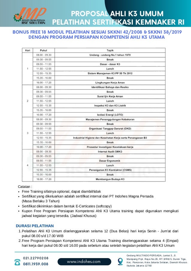 Ahli K3 Umum Kemnaker RI 2022 | PDF