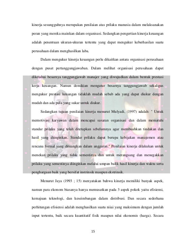 Proposal analisis roa dan roe untuk mengukur kinerja keuangan