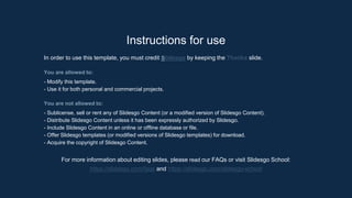 Instructions for use
In order to use this template, you must credit Slidesgo by keeping the Thanks slide.
You are allowed to:
- Modify this template.
- Use it for both personal and commercial projects.
You are not allowed to:
- Sublicense, sell or rent any of Slidesgo Content (or a modified version of Slidesgo Content).
- Distribute Slidesgo Content unless it has been expressly authorized by Slidesgo.
- Include Slidesgo Content in an online or offline database or file.
- Offer Slidesgo templates (or modified versions of Slidesgo templates) for download.
- Acquire the copyright of Slidesgo Content.
For more information about editing slides, please read our FAQs or visit Slidesgo School:
https://slidesgo.com/faqs and https://slidesgo.com/slidesgo-school
 