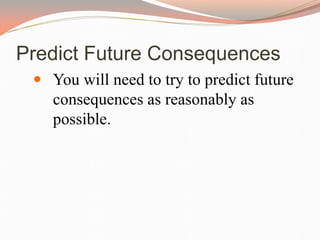 Future Consequences Count Examples Proposal Arguments | PDF