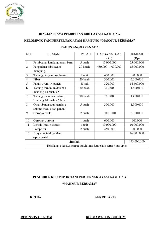 Proposal Ayam