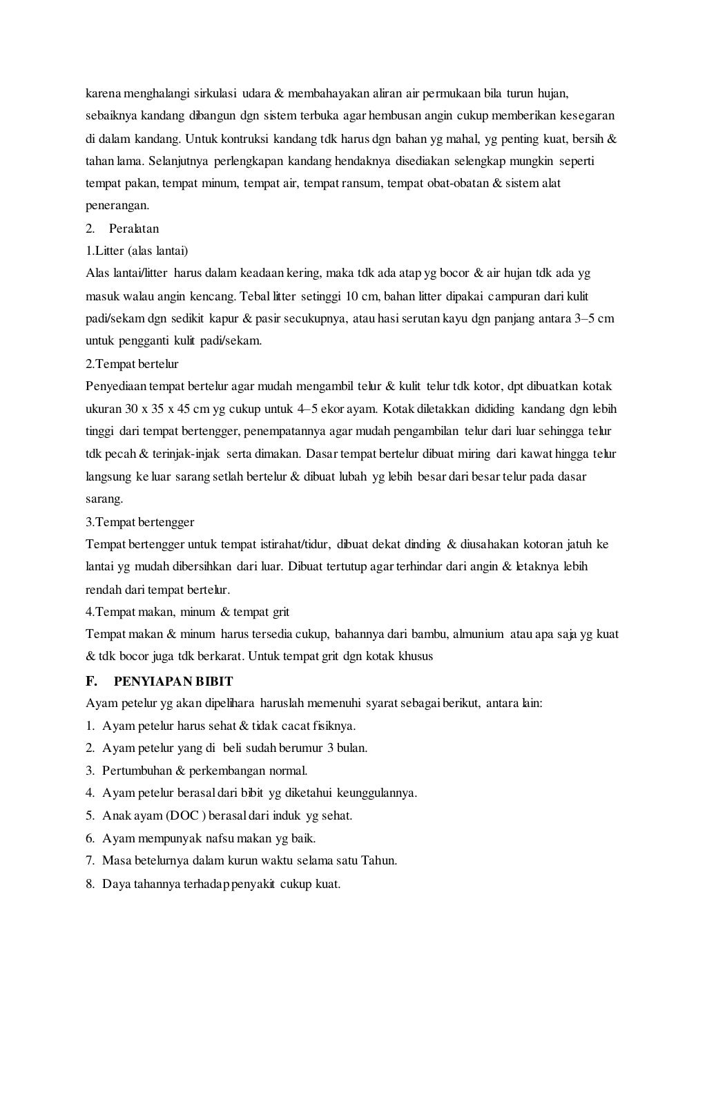 Proposal bantuan ayam petelur