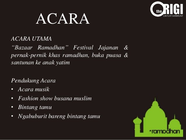 Proposal bazaar ramadhan