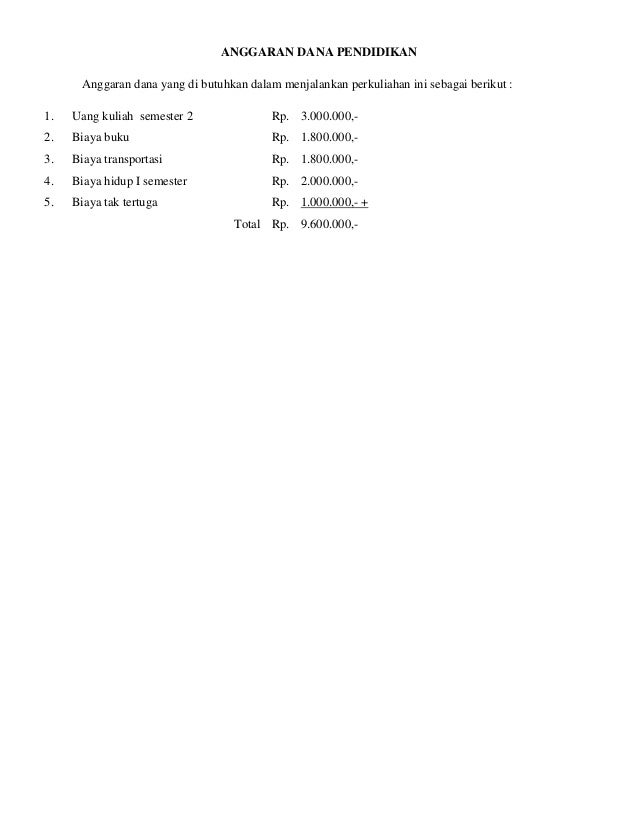 proposal kuliah beasiswa Proposal beasiswa rf