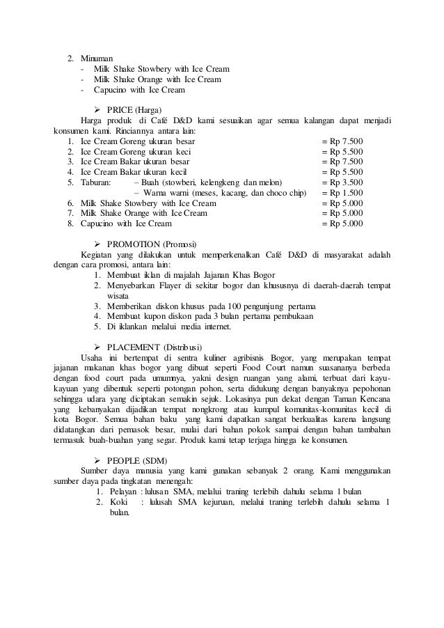 Contoh proposal usaha cafe lengkap pdf