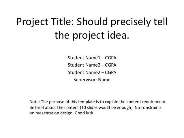 project proposal presentation