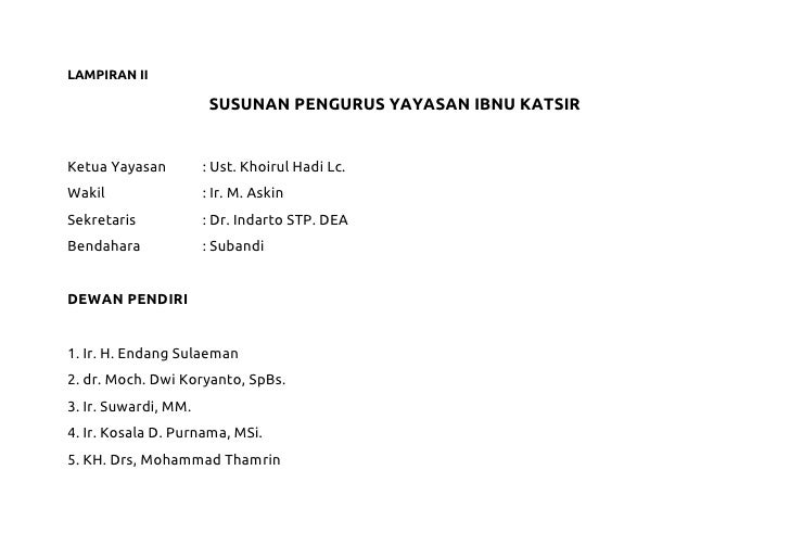 Proposal Donatur Ibnu Katsir