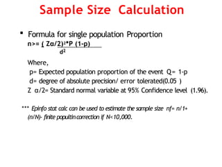 Single Sample Proportion Estimation Research method: Proposal development te | PPTX