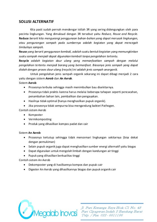 Proposal digester sampah megalab inovasi