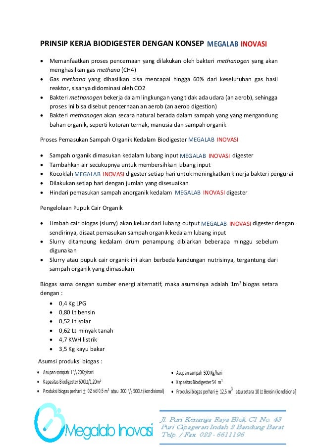 Proposal Digester Sampah Megalab Inovasi