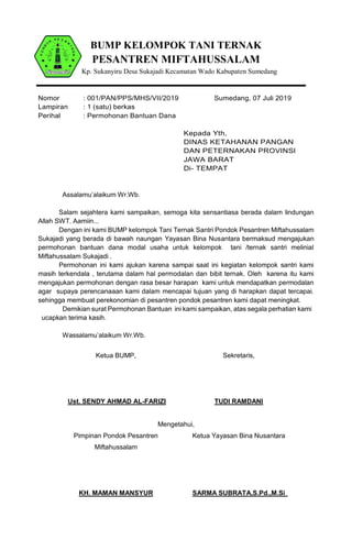 Proposal domba provins bumpi | PDF