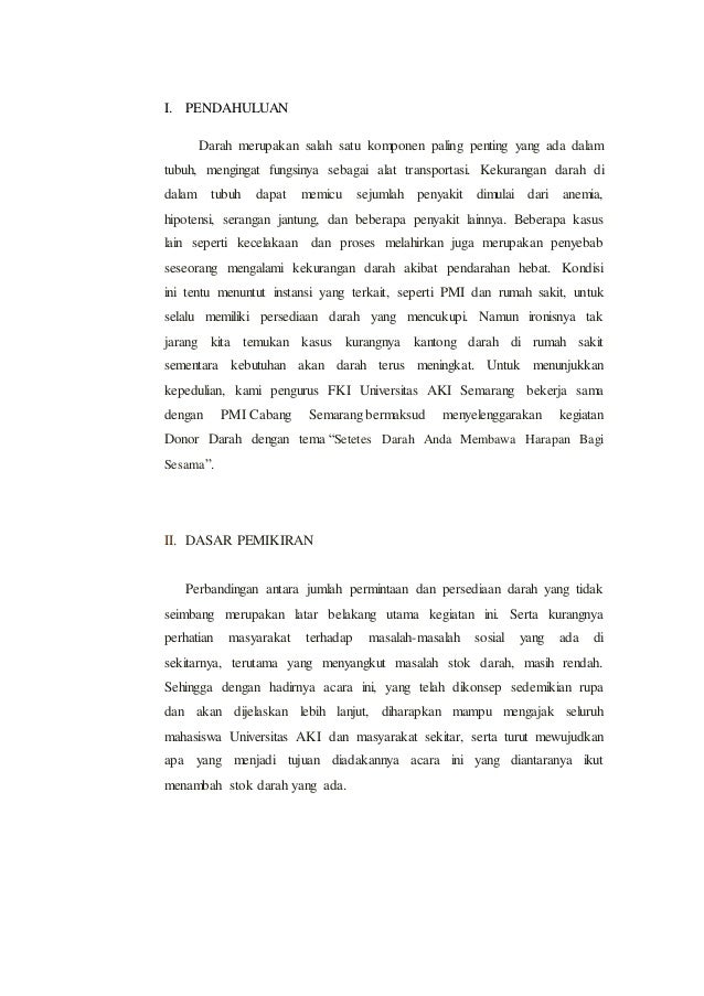 Proposal Donor Darah Fki 2017