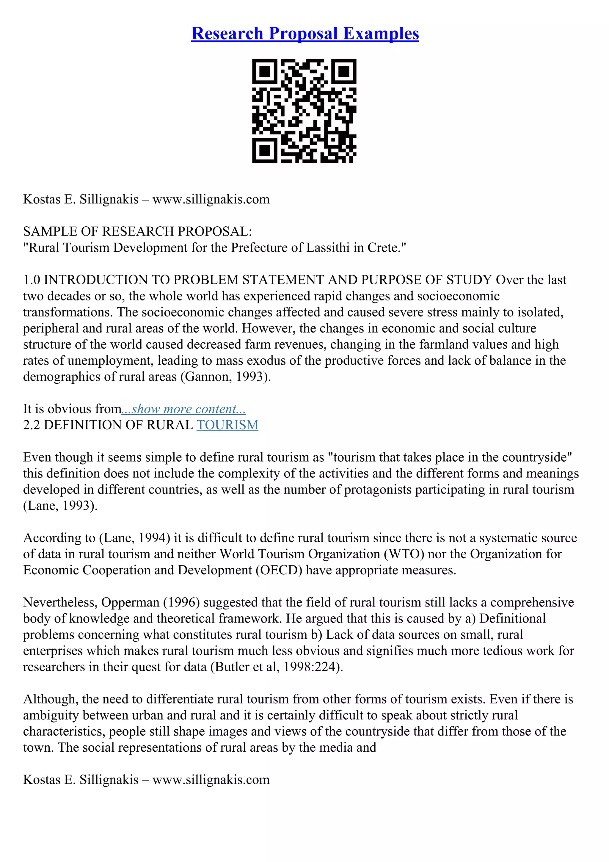 Proposal Example Essay | PDF