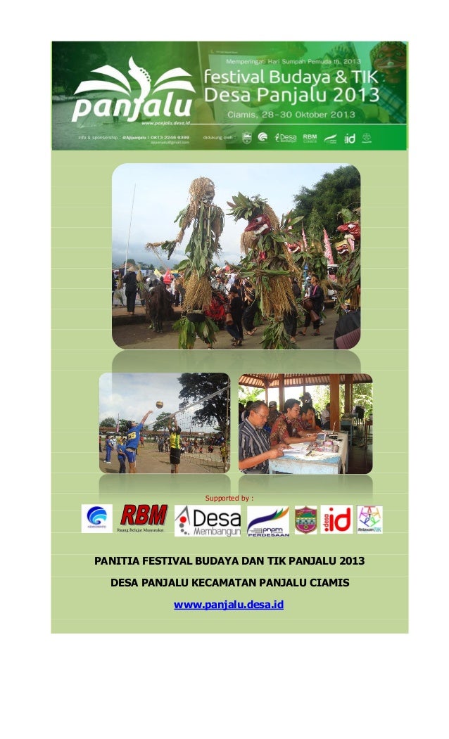 Kerangka Acuan Kegiatan Festival Budaya Dan Tik Desa Panjalu 2013