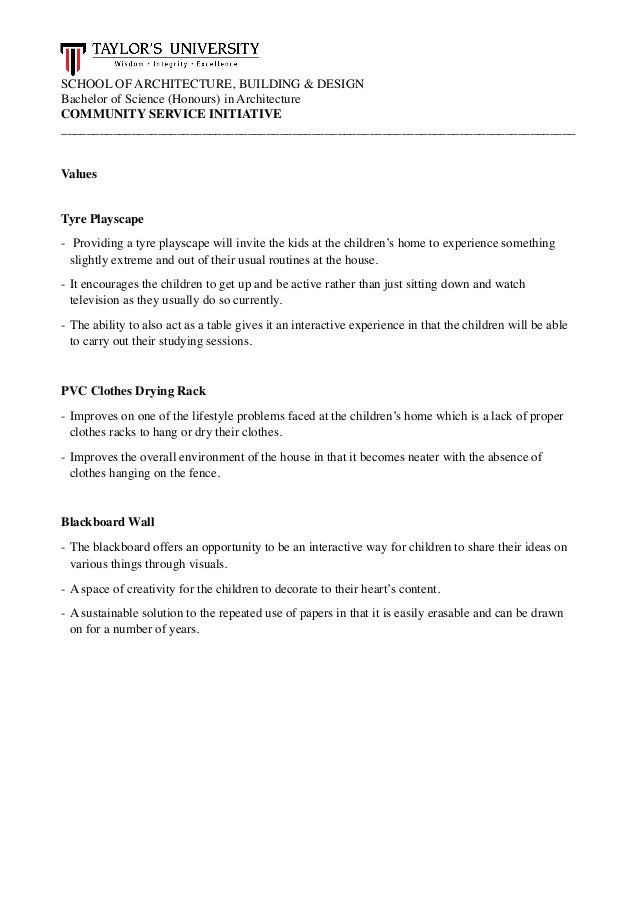 Community Service Proposal