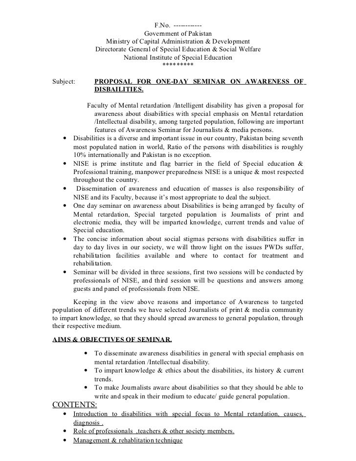proposal for 1 day seminar dr saim 1 how to make a proposal special
