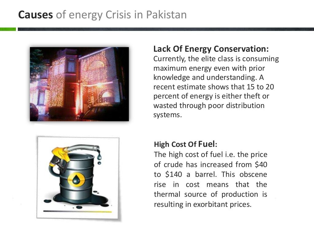 Causes of energy Crisis in