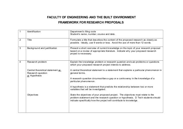 proposal format engineering