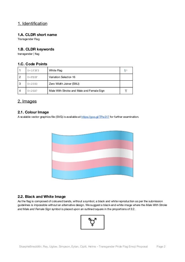 Proposal For New Valid Emoji Sequence Transgender Flag Version 4 Fo