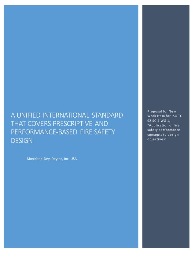 A Unified International Standard that Covers Prescriptive and ...