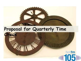 Proposal for Quarterly Time
Check

 