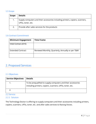 Proposal for the supply of computers and accessories raising voices | PDF