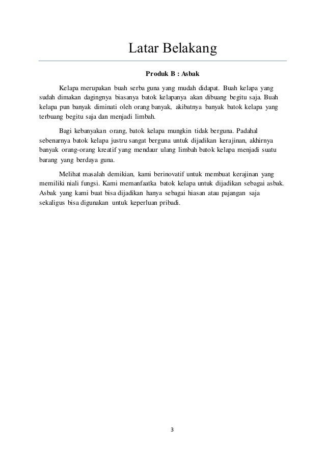 Proposal gantungan dan asbak kwu Proposal gantungan dan asbak kwu