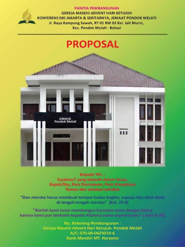 Contoh Proposal Pembangunan Gereja Gpdi